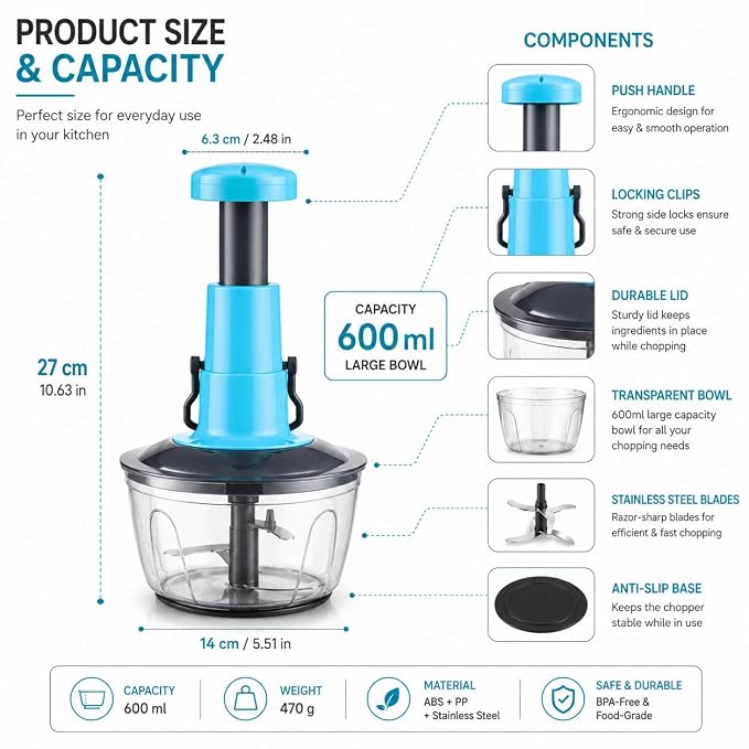 Chopiva – Effortless Press-Cut Kitchen Chopper